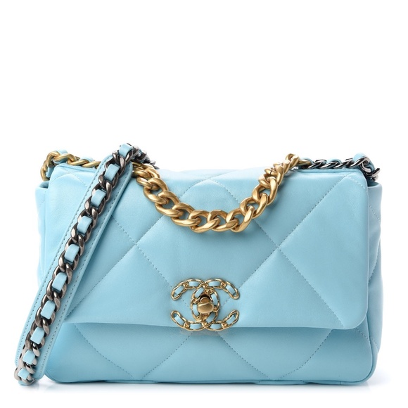 RARE! BRAND NEW NEON BLUE CHANEL 19 BAG GORGEOUS!! - Picture 3 of 16